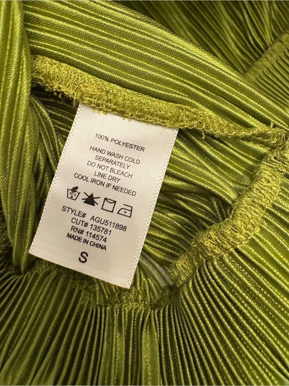 Ro&de Green Crimp Fabric Cropped Going Out Top Small S High Neck Fun Back! - Picture 4 of 4